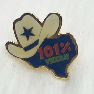 🔮 5/$25 Vintage‎ 101% Texan Pin